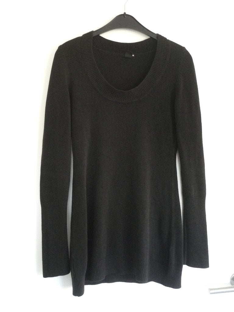 Lange zwarte trui tuniek Maat S van H&M, Ophalen of Verzenden, Maat 36 (S)
