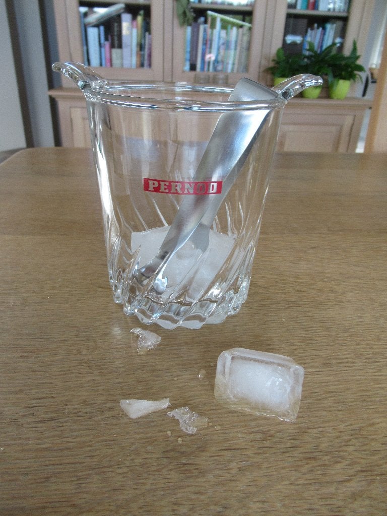 ijsemmer-PERNOD-FRANCE-glas-VINTAGE, Ophalen of Verzenden, Zo goed als nieuw, Glas, Vintage