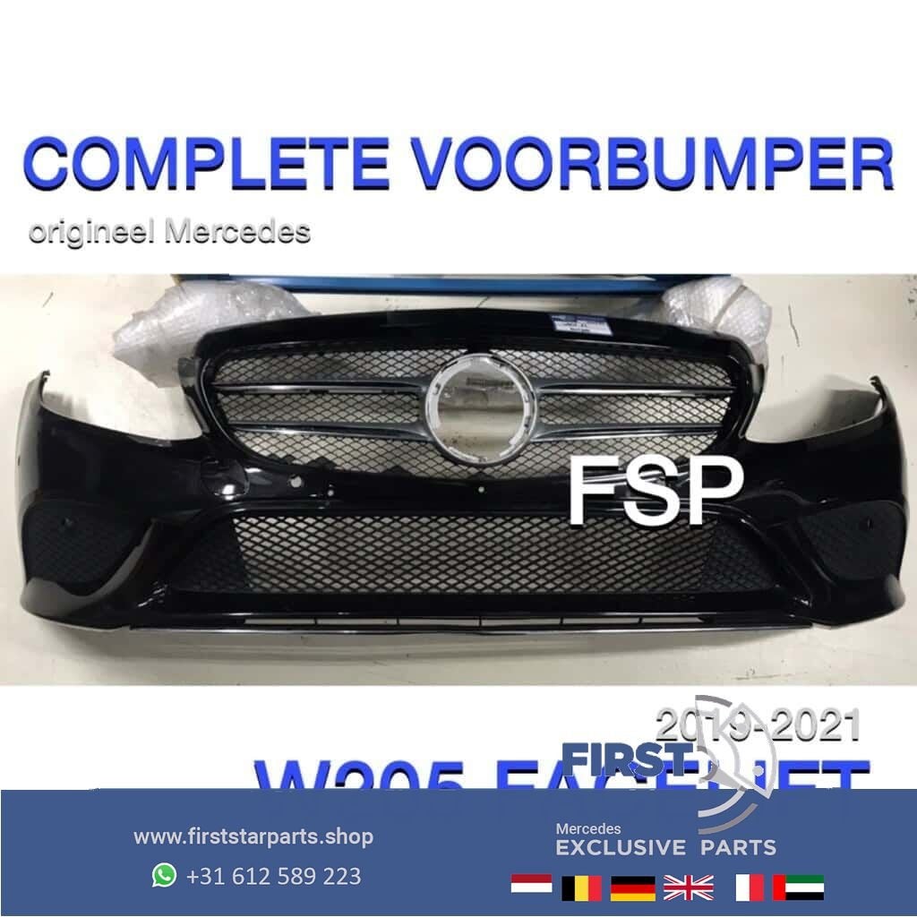 W205 FACELIFT VOORBUMPER COMPLEET ZWART Mercedes 2019-2021 B
