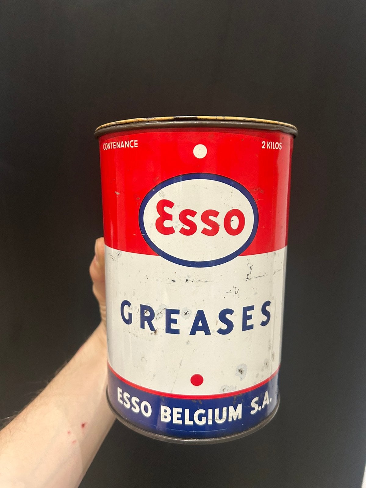 Vetpot esso zonder busolie geen olieblik oliekannetje, Verzamelen, Ophalen of Verzenden, Zo goed als nieuw, Koffie