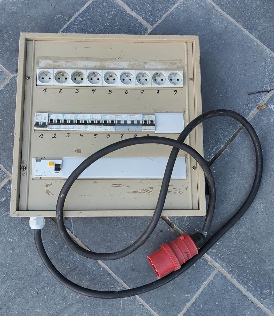 Stroomkast 32A, Doe-het-zelf en Bouw, Ophalen, Gebruikt, Stopcontact