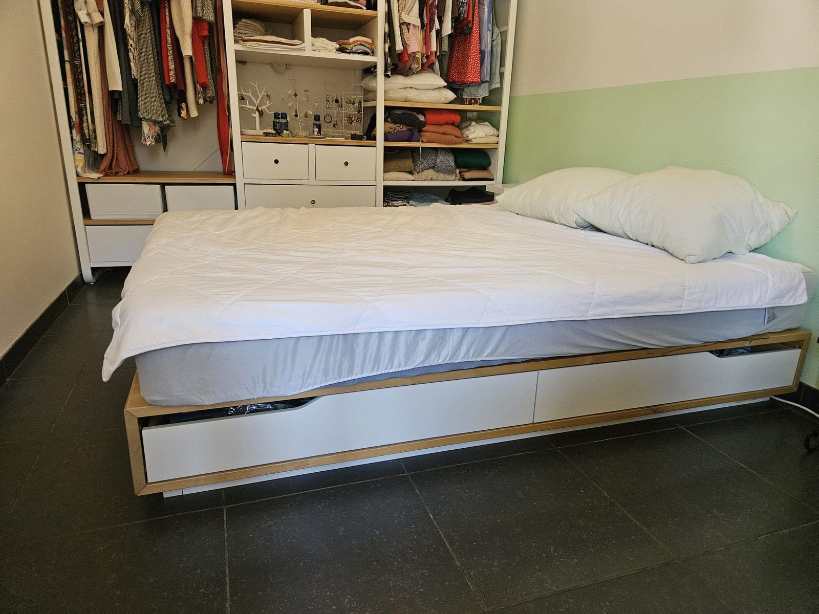 Ikea mandal 160x200 met schuiven, Ophalen, Zo goed als nieuw