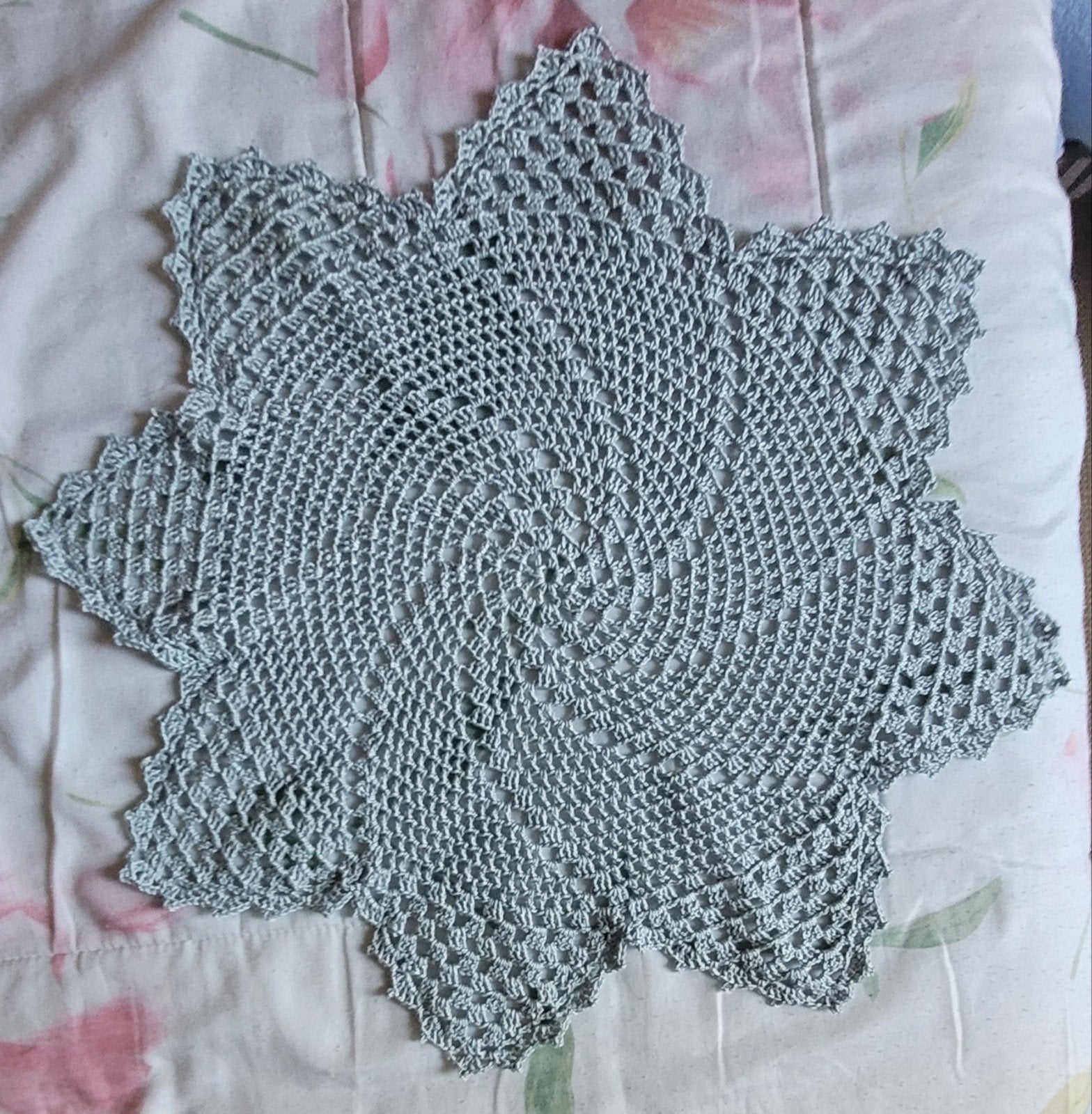 Napperon rond / Centre de table fait main au crochet – 100%, Neuf, Autres types, Bleu, Au crochet