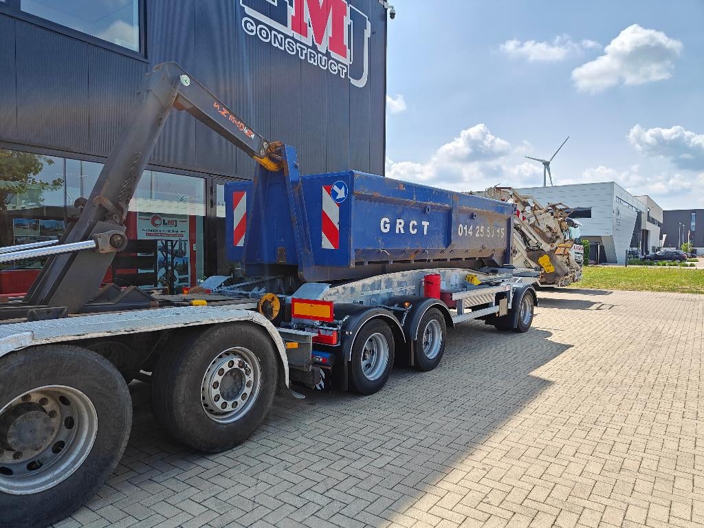 container aanhangwagen 3-as - 5m - 7m containers, Articles professionnels, Machines & Construction | Transport, Enlèvement