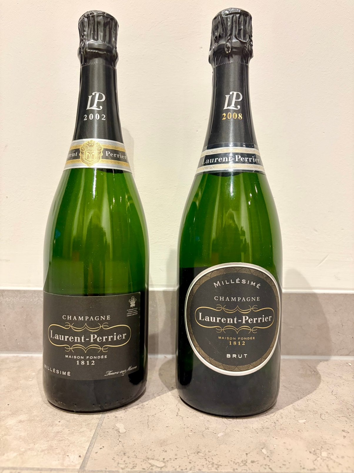 Laurent-Perrier Millésimé Champagne 2002 & 2008, Verzamelen, Ophalen, Nieuw, Champagne, Vol