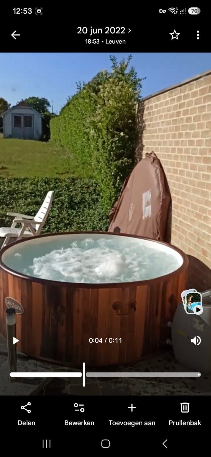 Jacuzzi Bestway Lay-Z Spa Helsinki, Tuin en Terras, Bubbelbaden en Hottubs, Ophalen, Zo goed als nieuw, Filter, Opblaasbaar