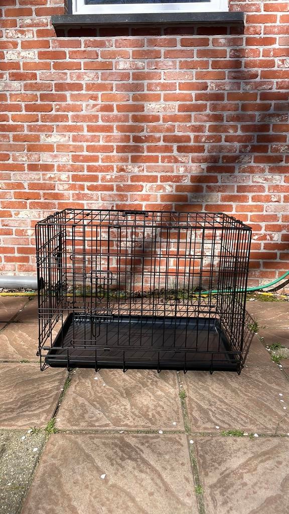 Hondenbench 77x54x48 zwart, Ophalen, Zo goed als nieuw