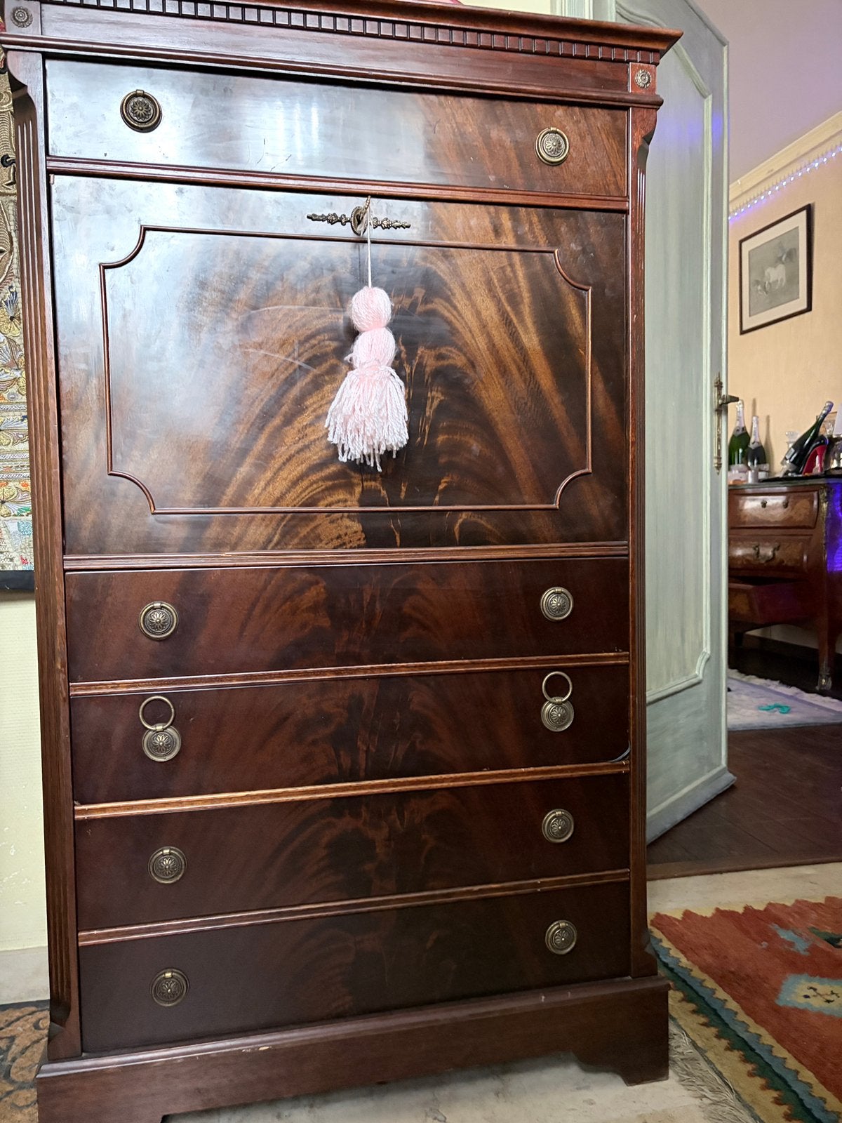Cabinet de secrétaire en acajou, Maison & Meubles, Enlèvement, Utilisé, Klassieke Empire/Georgian-revival