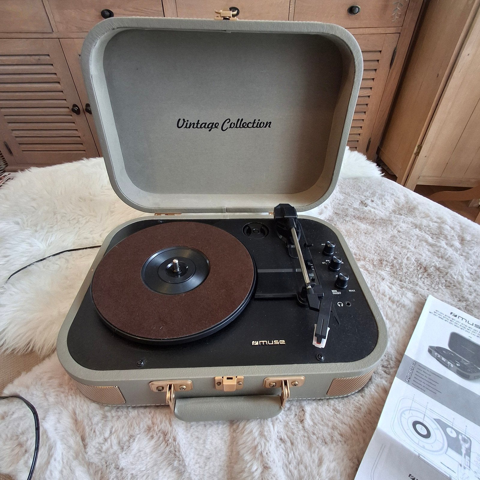 Platine Vinyle Bluetooth Muse MT-201 BTG Collection Vintage, Ophalen, Platenspeler