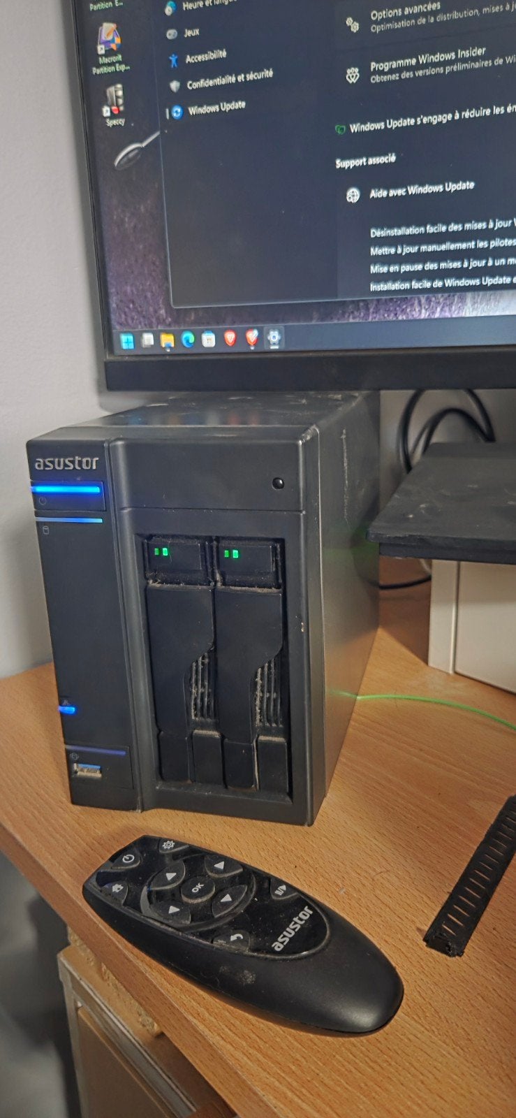 NAS Asustor 2 baies, Computers en Software, NAS, Ophalen of Verzenden, Zo goed als nieuw