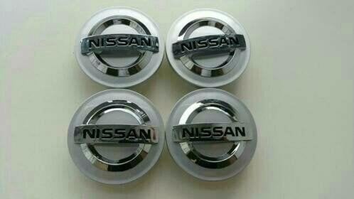 Couvre-roues Nissan, cache-moyeux 54 mm, noirs ou argentés, Enlèvement ou Envoi, Neuf
