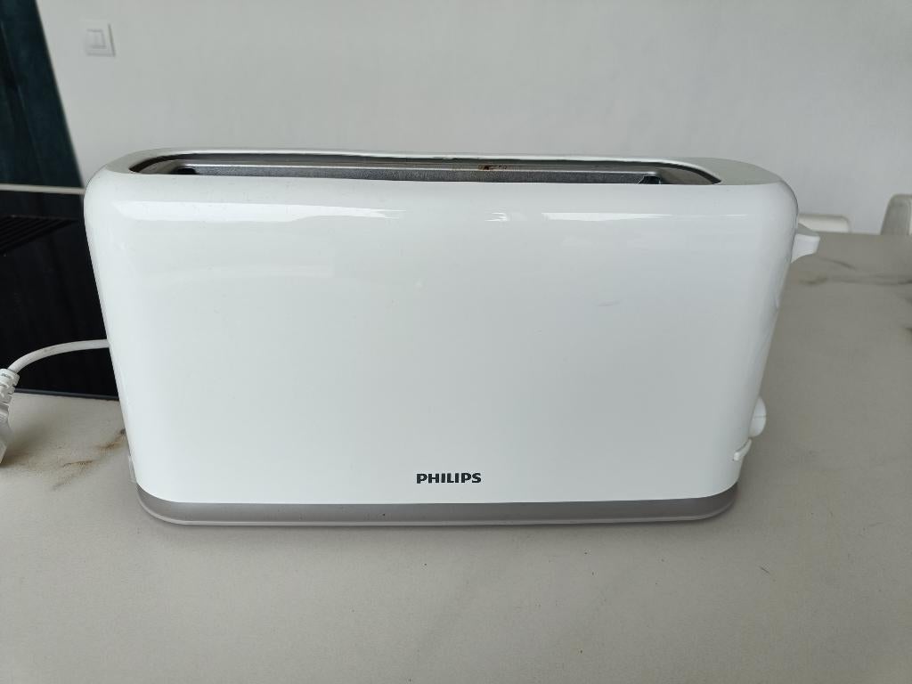 Witte Philips broodrooster, Elektronische apparatuur, Broodroosters, Ophalen, Gebruikt, Uitneembare kruimellade
