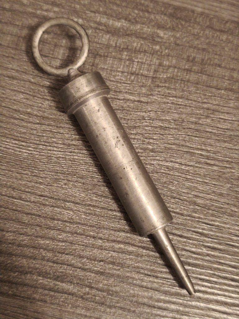 Ancienne SERINGUE MÉDICALE en étain XIXè siècle, Antiquités & Art, Enlèvement ou Envoi