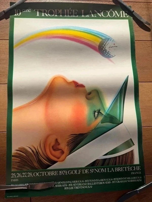 Affiche golf 10e Trophée Lancôme 1979 Gabriel Pascalini, Enlèvement ou Envoi, Rectangulaire vertical, A1 jusqu'à A3, Comme neuf
