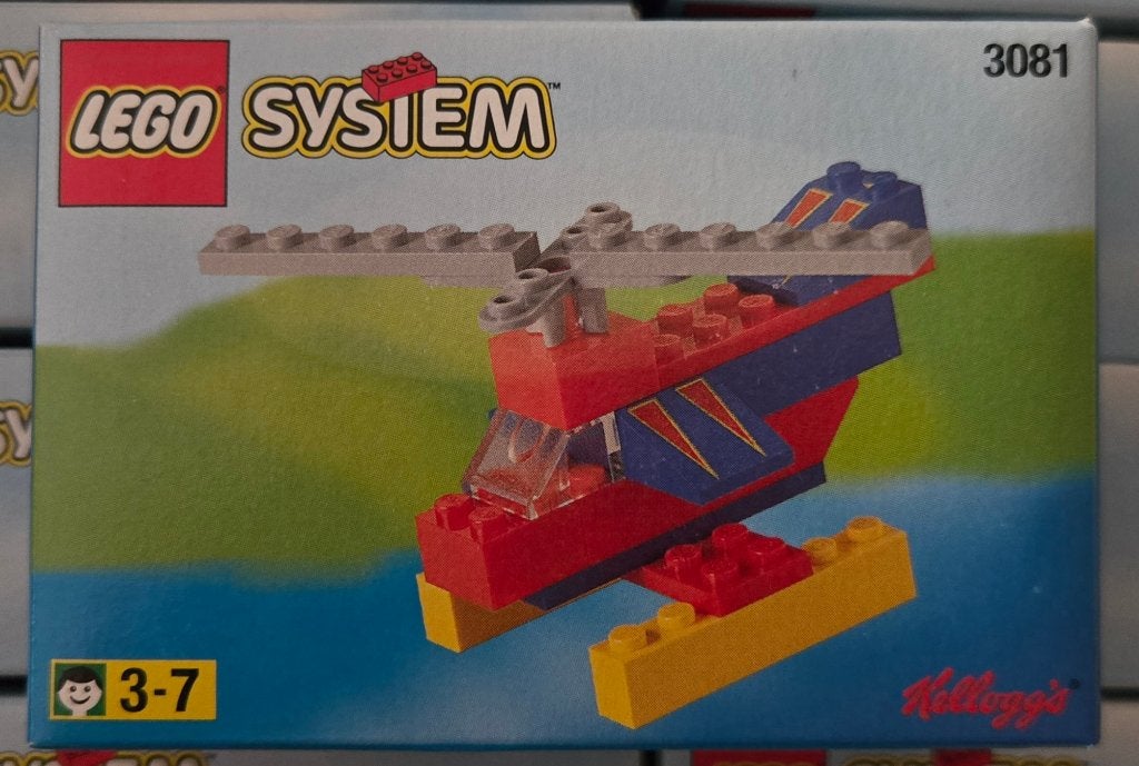 LEGO System 3081 - Kellogg's vintage helikopter (1998) Nieuw, Lego, Nieuw, Ophalen of Verzenden, Complete set