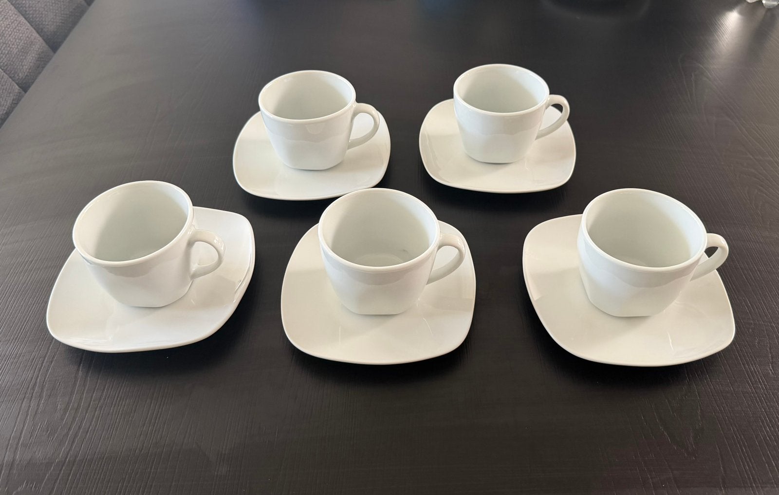 5 koffietassen met bordjes, Enlèvement, Utilisé