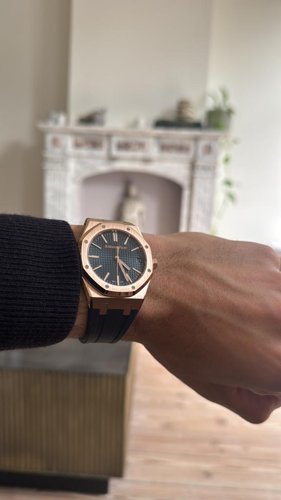 Audemars Piguet Royal Oak 15510OR.OO.D315CR.01, Handtassen en Accessoires, Horloges | Heren, Polshorloge, Nieuw, Kunststof, Goud