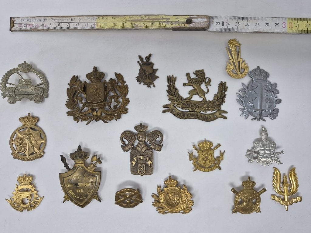 Grote verzameling Belgische militaire & officiële insignes, Ophalen
