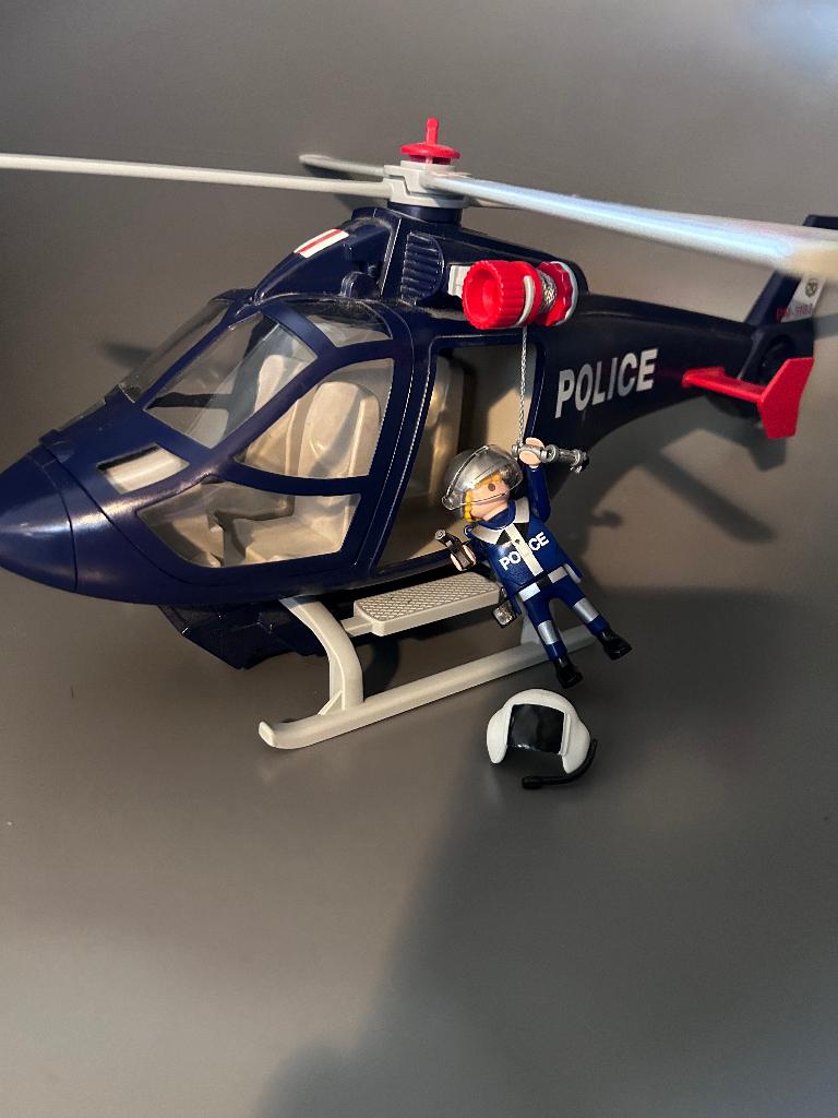 Playmobil 5183 - Hélicoptère police (avec lumière), Enlèvement, Utilisé, Ensemble complet