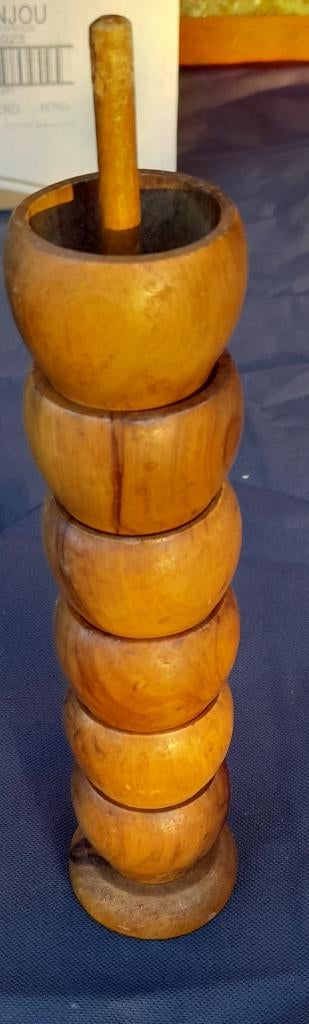 Ensemble de coquetiers vintage en bois, Enlèvement ou Envoi