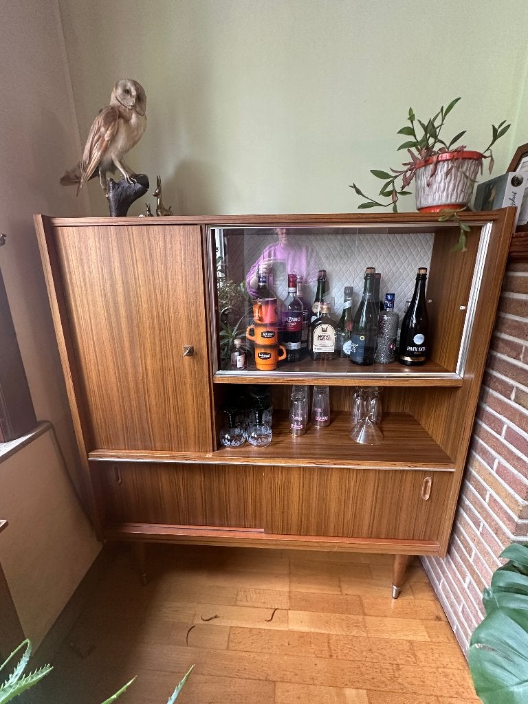 Vintage buffetkast, Huis en Inrichting, Kasten | Buffetkasten, Gebruikt, 100 tot 150 cm, 100 tot 150 cm, 25 tot 50 cm, Met deur(en)
