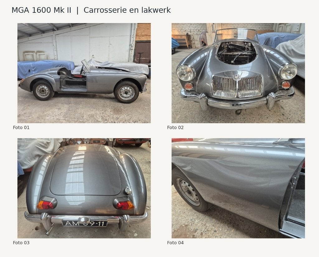 MGA 1600 Mk II ('62) — Entièrement restauré, à terminer, Cuir, Achat, Boîte manuelle, Autres couleurs