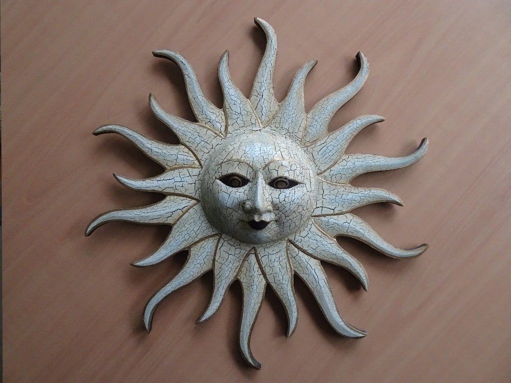 Decoratieve houten zonnen, Huis en Inrichting, Ophalen of Verzenden, Zo goed als nieuw, Hout, Decoratieobject