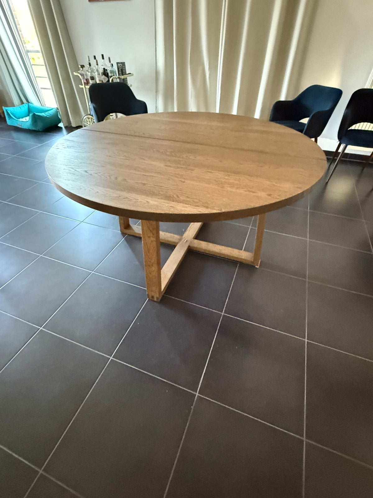 Table ronde en bois ikea, Ophalen, Zo goed als nieuw