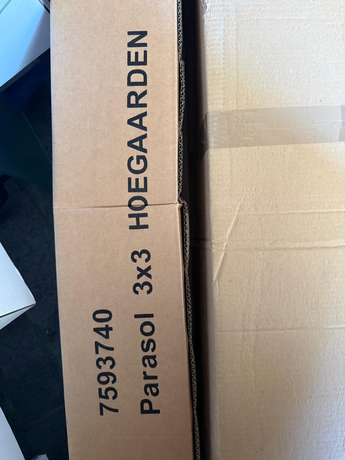 Nieuwe Parasol hoeghaarden 3x3, Tuin en Terras, Parasols, Ophalen, Zo goed als nieuw