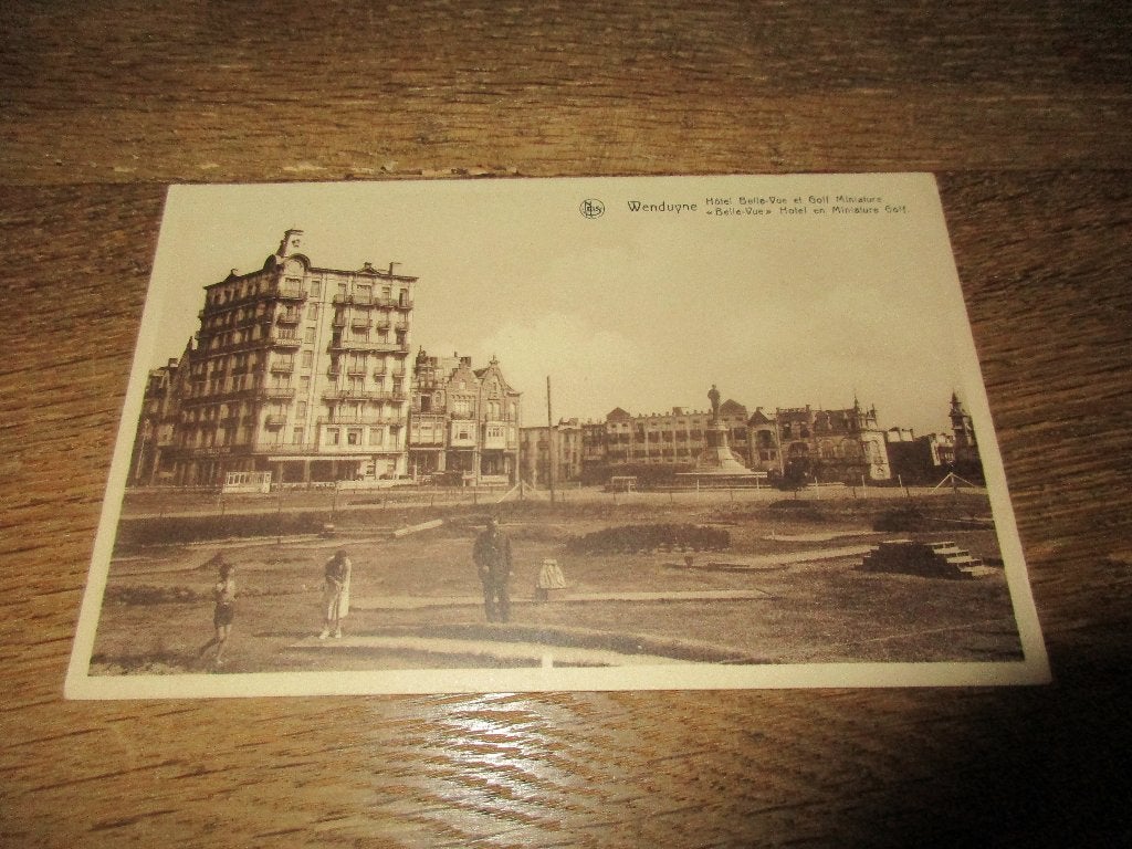 POSTKAART WENDUYNE HOTEL BELLE-VUE MINIATURE GOLF, Verzenden, Ongelopen, West-Vlaanderen