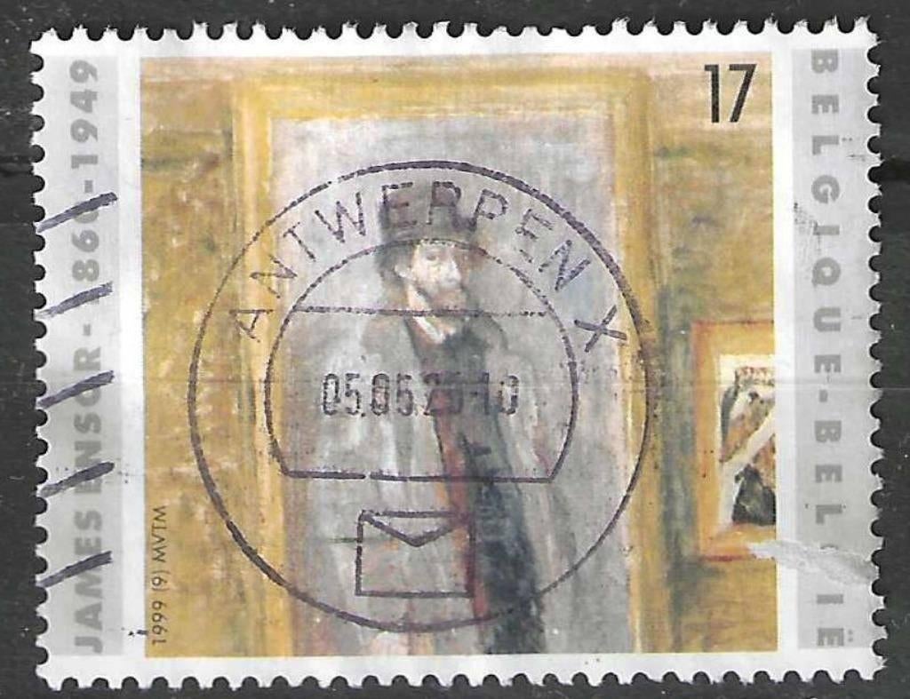 Belgique 1999 - Yvert/OBP 2822 - James Ensor (ST), Timbres & Monnaies, Envoi, Affranchi, Oblitéré, Art