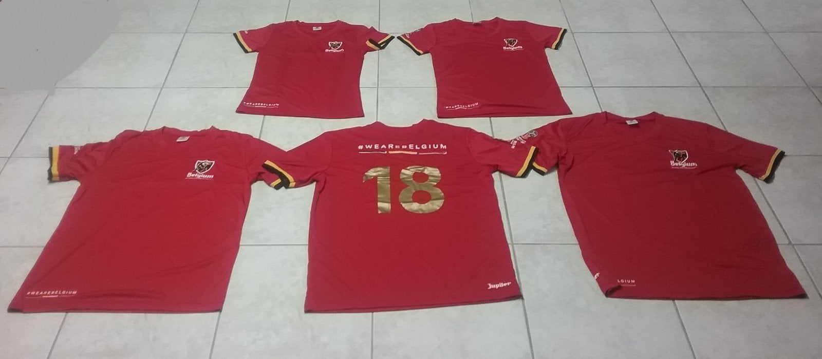 Rode duivels T-shirts  Jupiler, Verzamelen, Biermerken, Ophalen of Verzenden, Jupiler