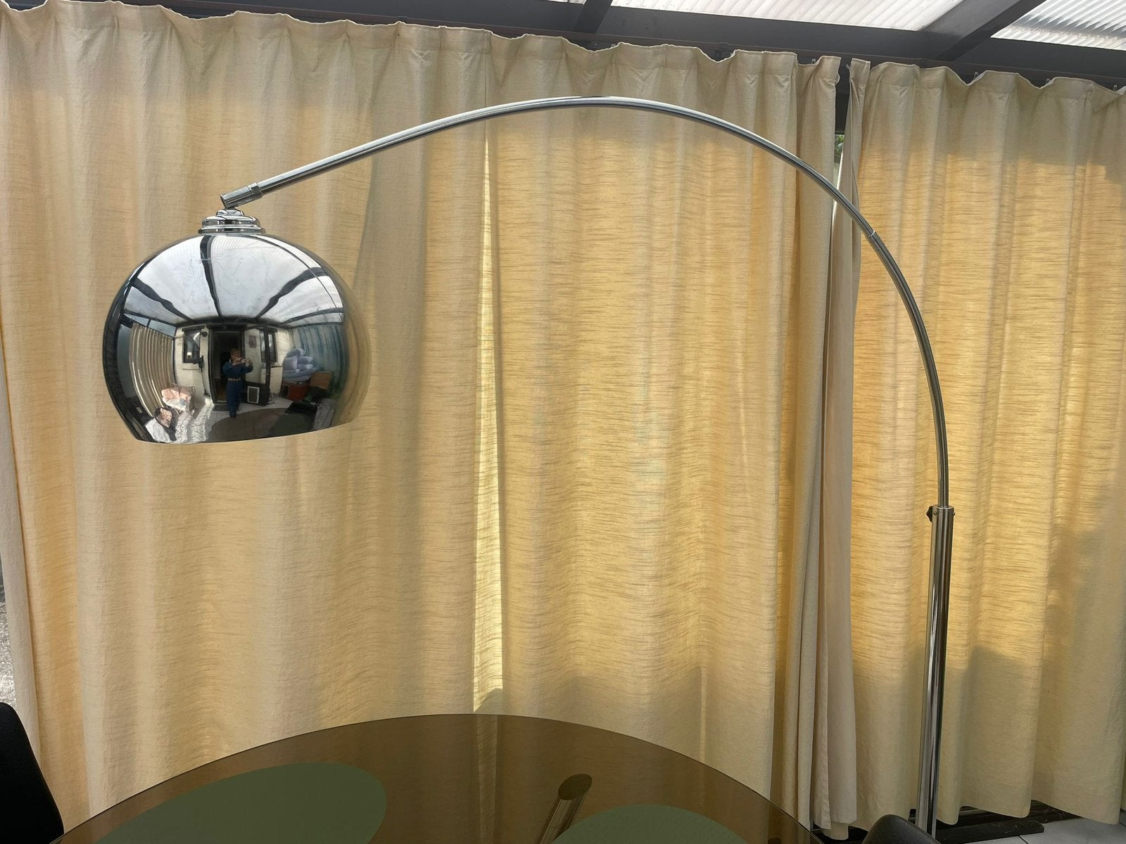 Retro lamp met zware voet, Ophalen, Gebruikt, Metaal, 75 cm of meer