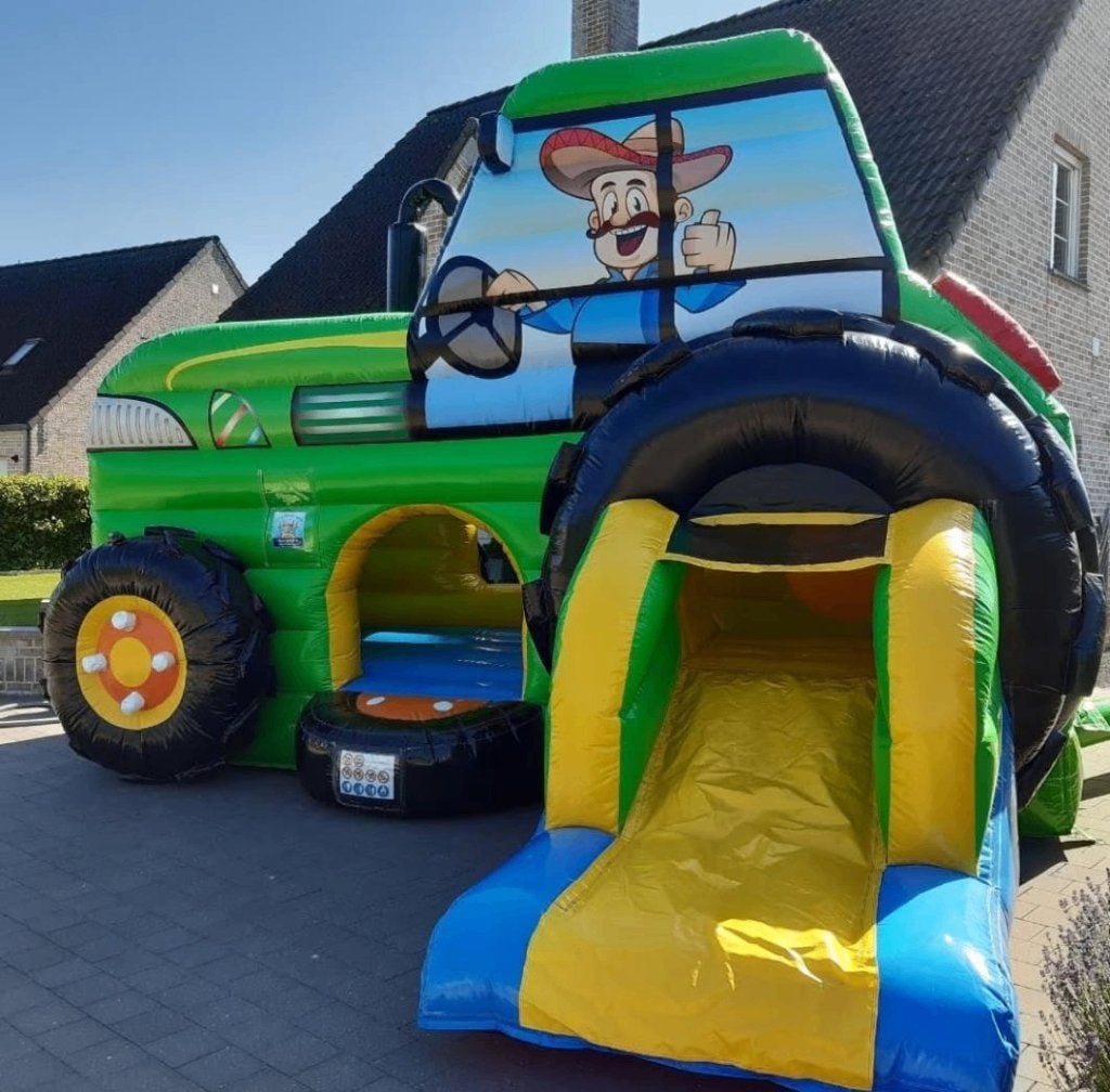 Tractor springkasteel te huur, Ophalen