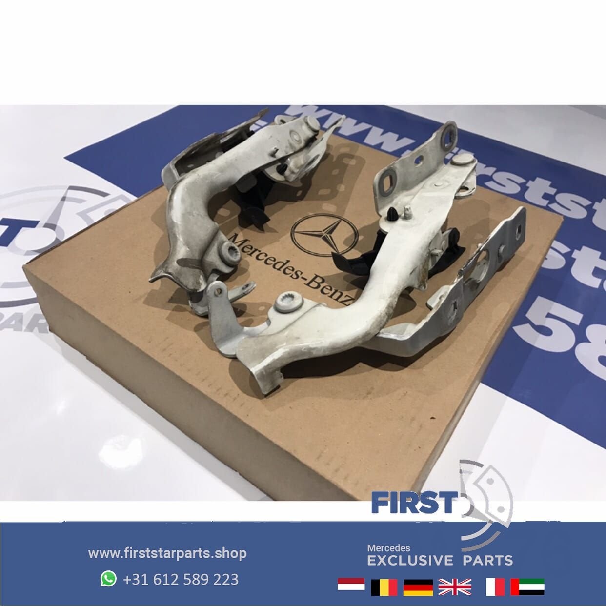 W176 MOTORKAP SCHARNIER SET Mercedes A KLASSE 2012-2018 L/R, Gebruikt, -, Ophalen of Verzenden, -