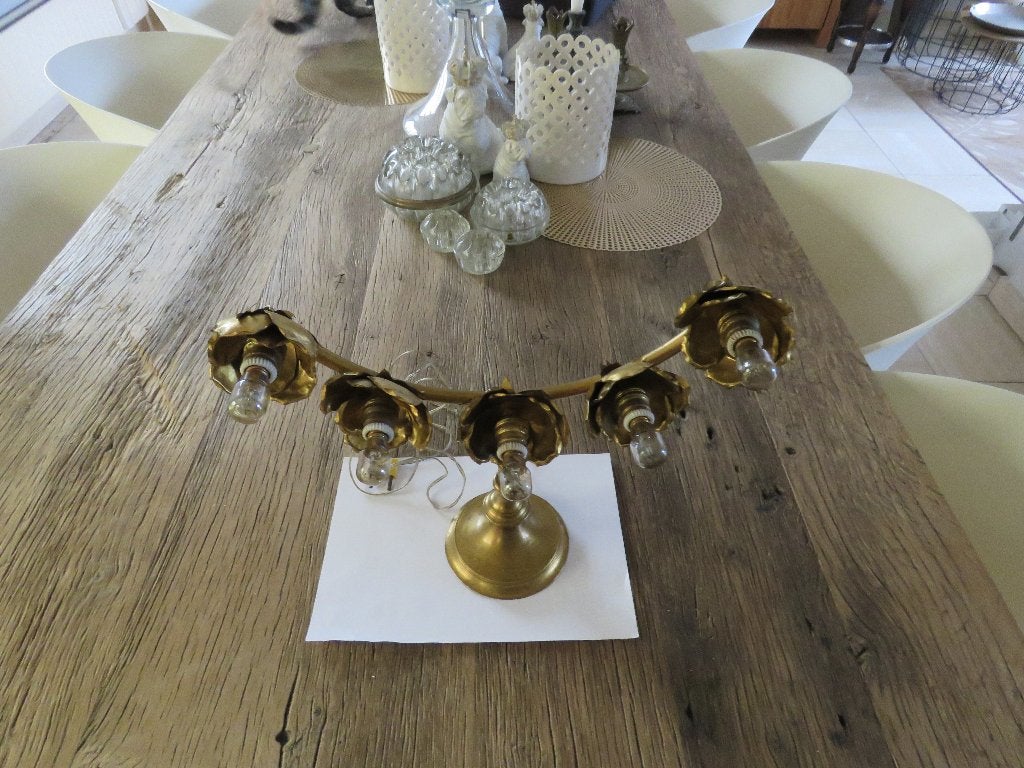 Lampe de table florale Art Nouveau | Maison Jansen, Enlèvement ou Envoi