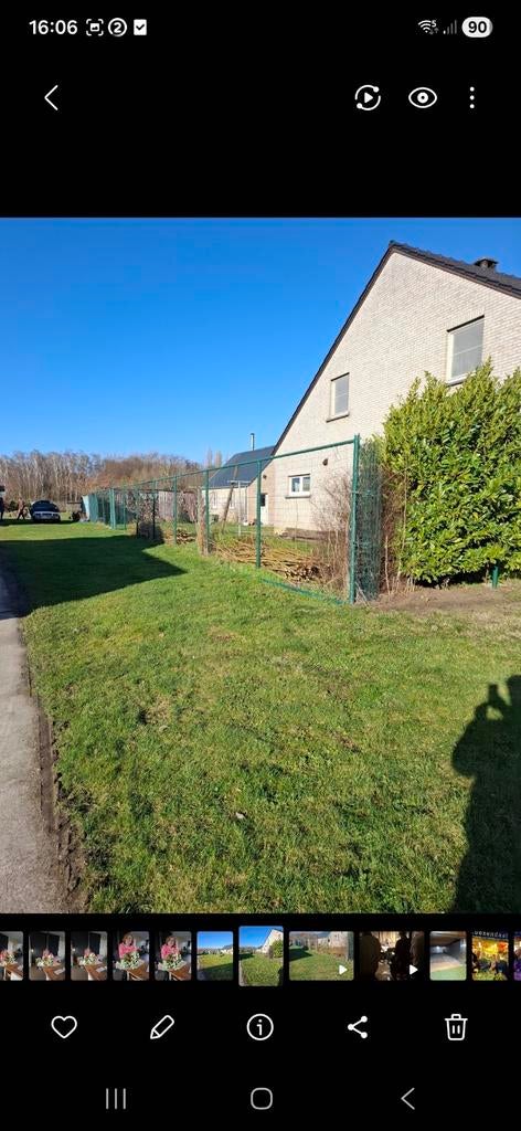 Palen en poortje voor bekaert draad, Tuin en Terras, Ophalen