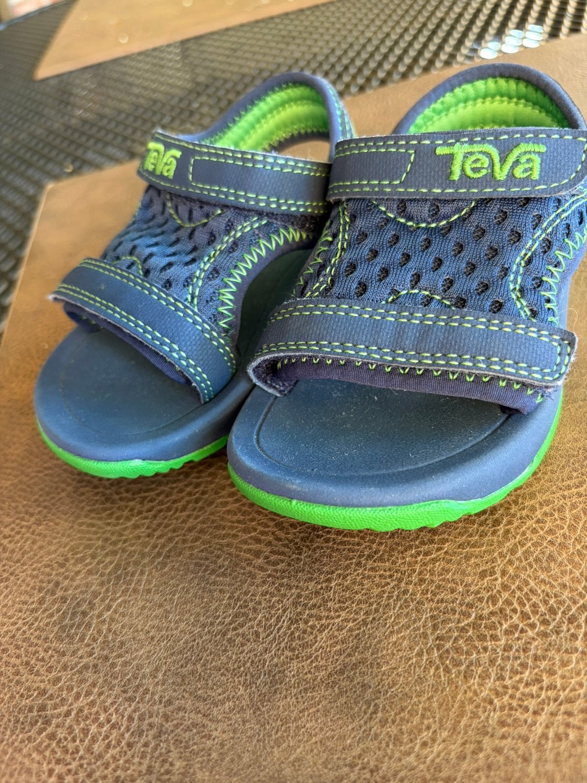 Teva watersandalen blauw/groen maat 20 als nieuw, Enlèvement, Comme neuf