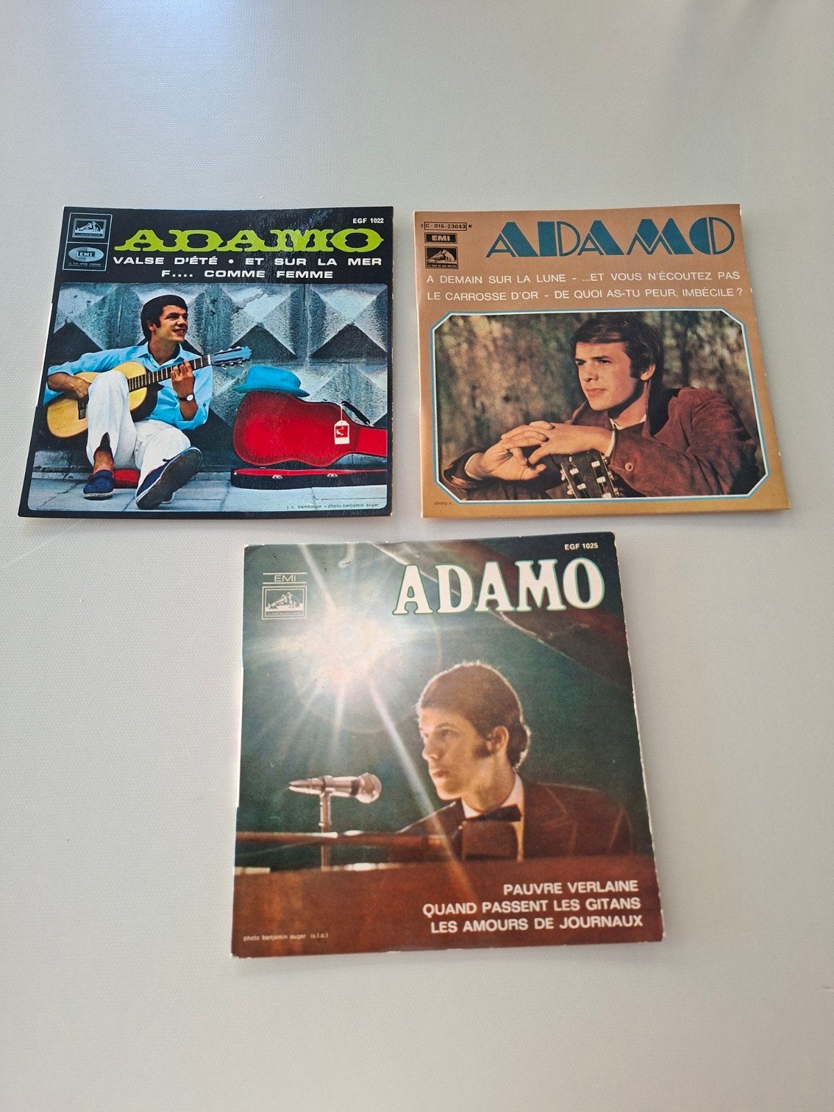Vinyl - lot van 3 EP's van Salvatore Adamo, (1968- 69) NM-, Gebruikt, Overige genres, 7 inch, Ophalen of Verzenden