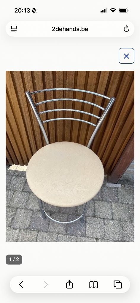 Barkruk/ keuken, Huis en Inrichting, Ophalen, Zo goed als nieuw, Staal of Inox, Overige typen