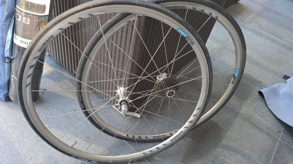 koersfiets velgen+ band, Fietsen en Brommers, Zo goed als nieuw, Shimano, Racefiets, Ophalen