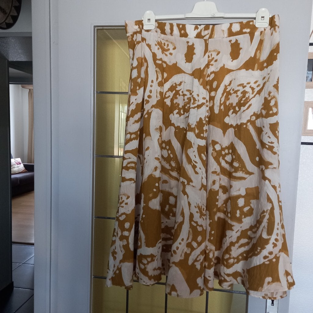 Jupe beige/orange T48, Kleding | Dames, Rokken, Beige, Maat 46/48 (XL) of groter, Nieuw, Ophalen of Verzenden
