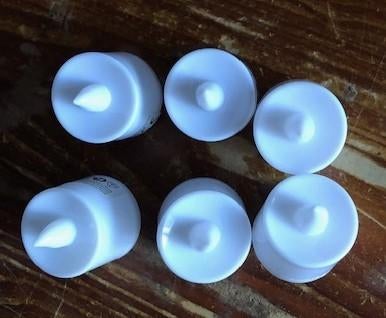 led-kaars per 6 stuks,wit licht,nieuw, Ophalen, Kunststof, Wit, Nieuw