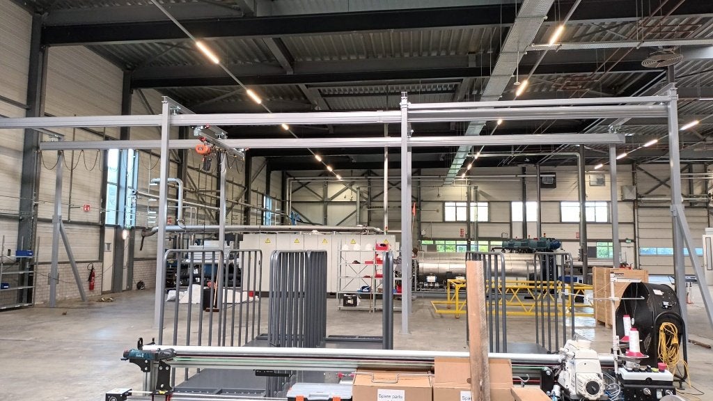 Erikkila portaalkraan met Hitachi takel, Doe-het-zelf en Bouw, Ophalen, Nieuw, Handmatig