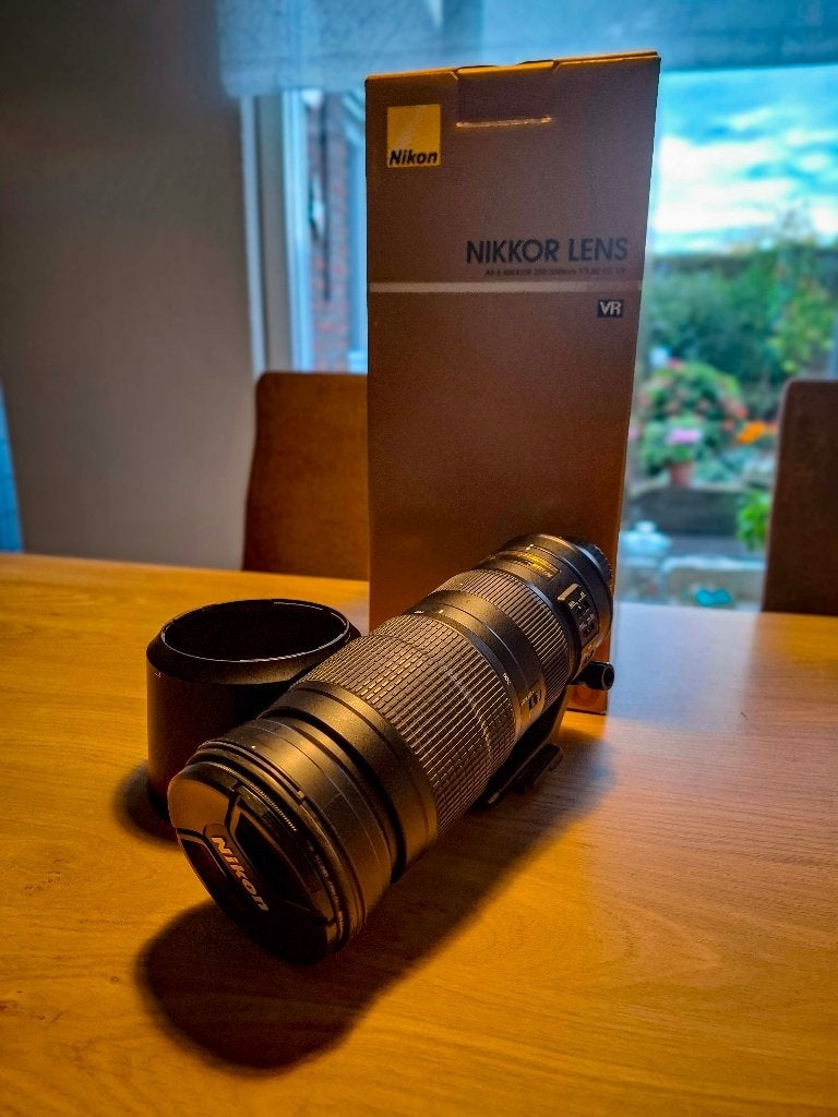 Nikon AF-S Nikkor 200-500 mm 5.6 ED VR lens, Ophalen, Gebruikt, Beschermhoes/tas, Nikon