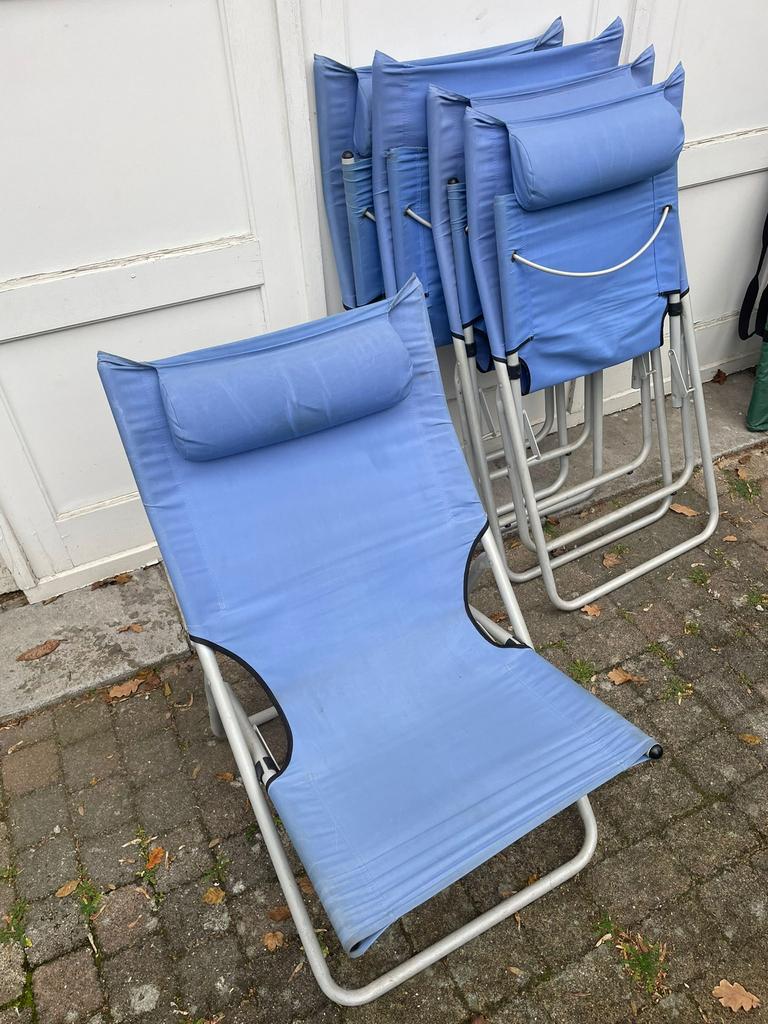 5 tuinzetels plooibaar, Ophalen, Zo goed als nieuw