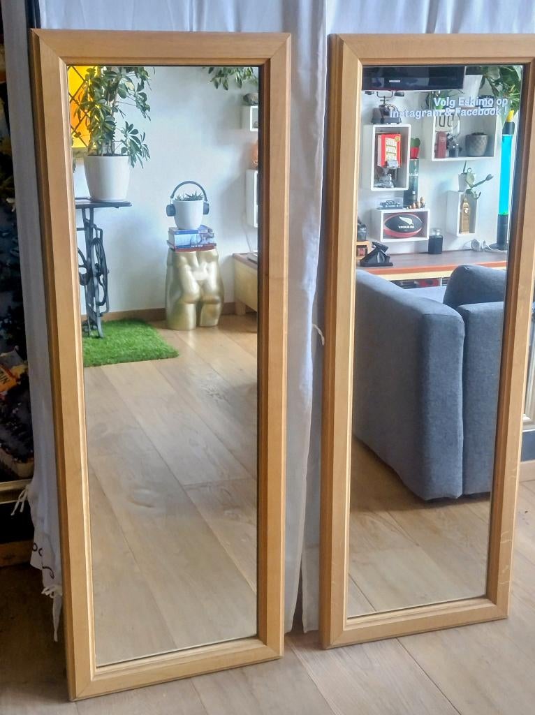 Grote Massieve Passpiegel Wandspiegel 140x50 cm - Nog 1 Stuk, Huis en Inrichting, Woonaccessoires | Spiegels, Ophalen, 100 tot 150 cm