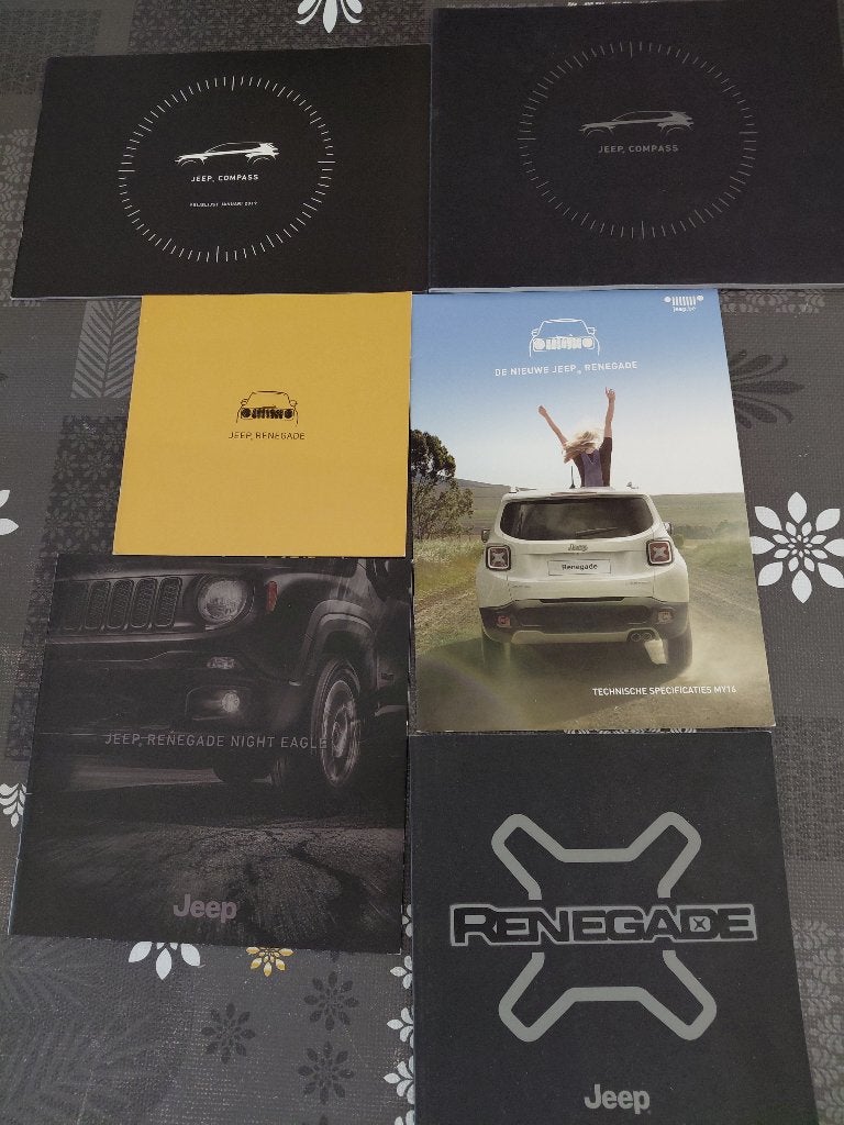 6 Brochures Jeep (Compass+Renegade), Ophalen of Verzenden, Zo goed als nieuw, Overige merken, Jeep