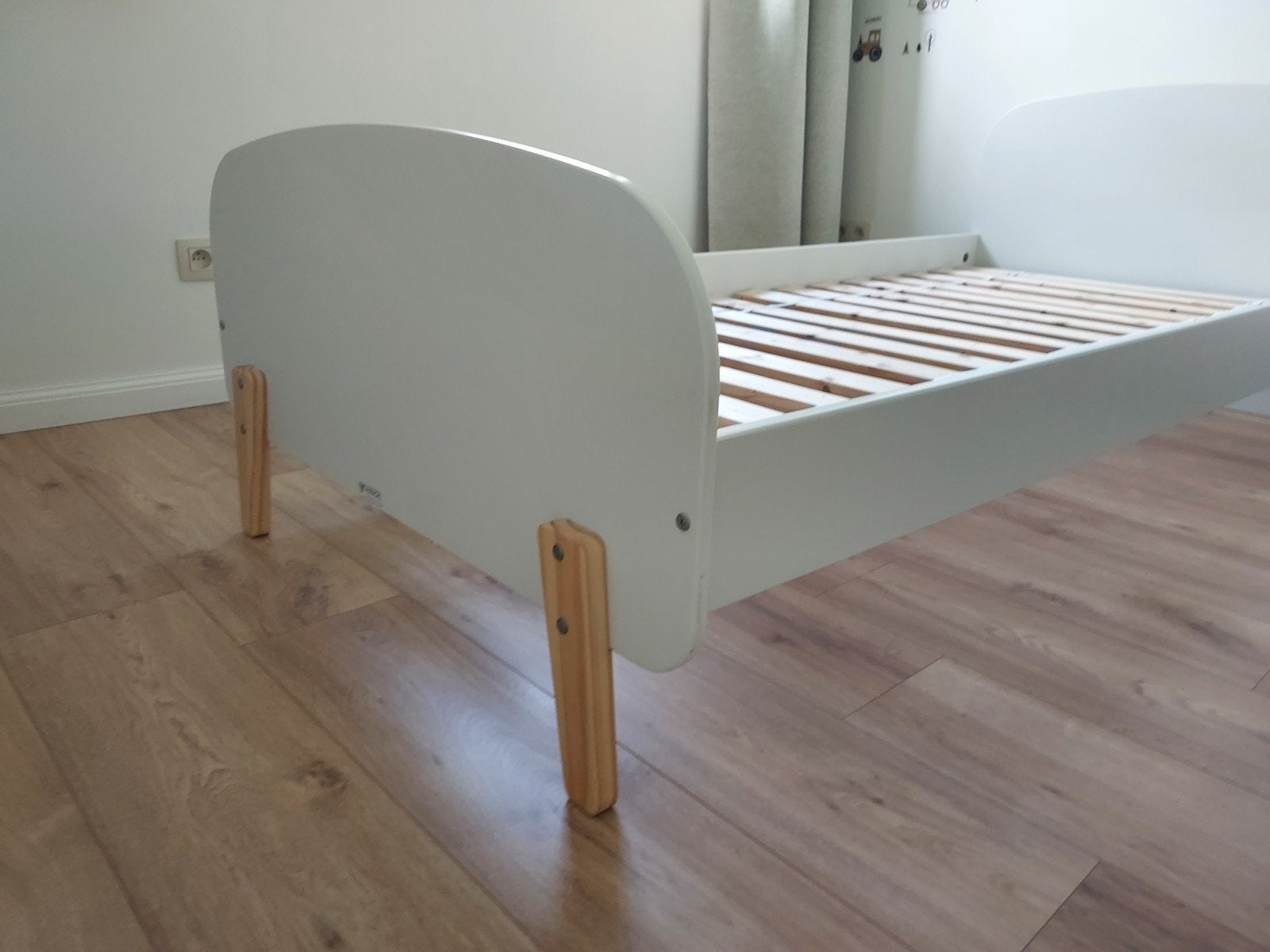 wit 1p bed, Kinderen en Baby's, Ophalen, Lattenbodem