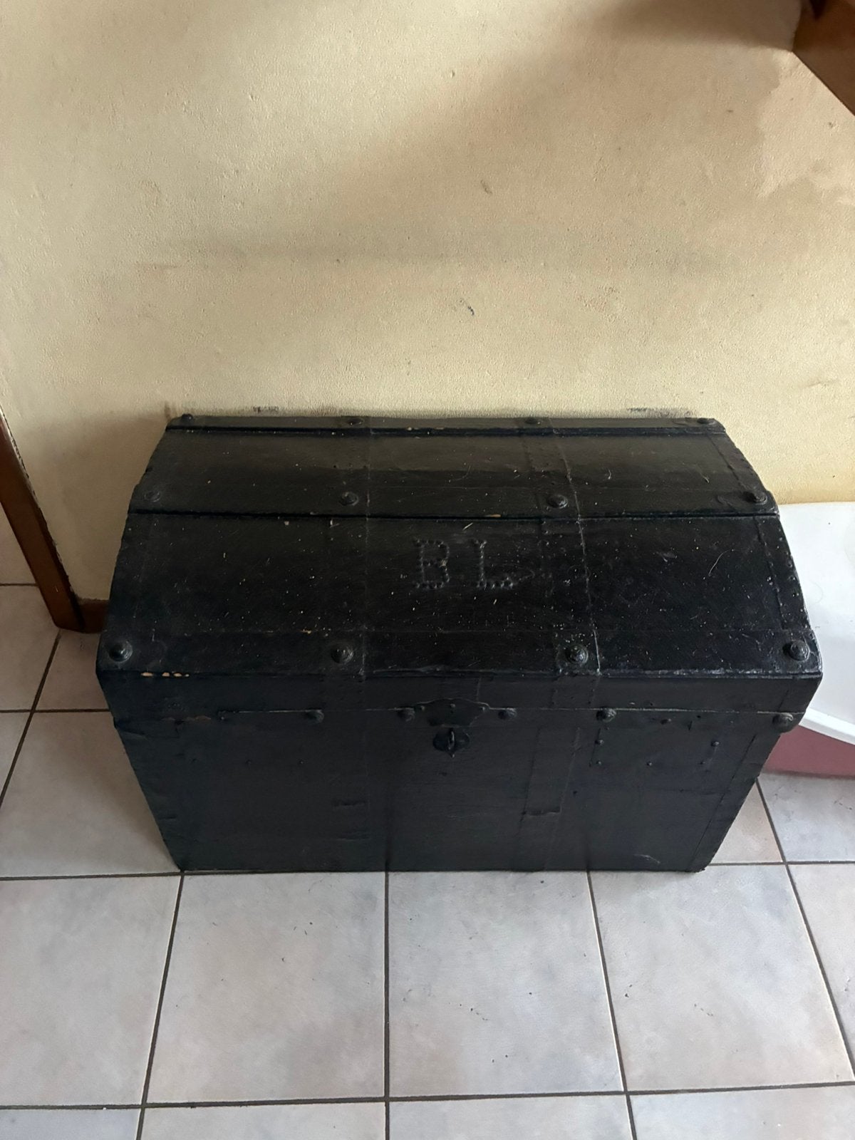 Antieke opbergkist, Maison & Meubles, Accessoires pour la Maison | Coffres, Enlèvement, Utilisé